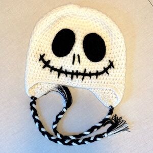 Crochet Skull Face Nightmare Before Christmas Jack Skellington Beanie Hat